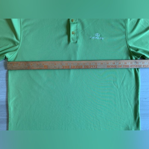 Nike Golf Dri Fit Polo Shirt Mens Size Large Lime Green Lexus Embroidered Logo - Picture 7 of 7